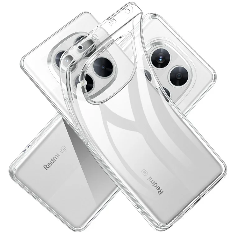 For Xiaomi Redmi Note 14 Pro 5G  /  Poco X7 5G Case Anti-Fingerprint Crystal Clear TPU Phone Cover