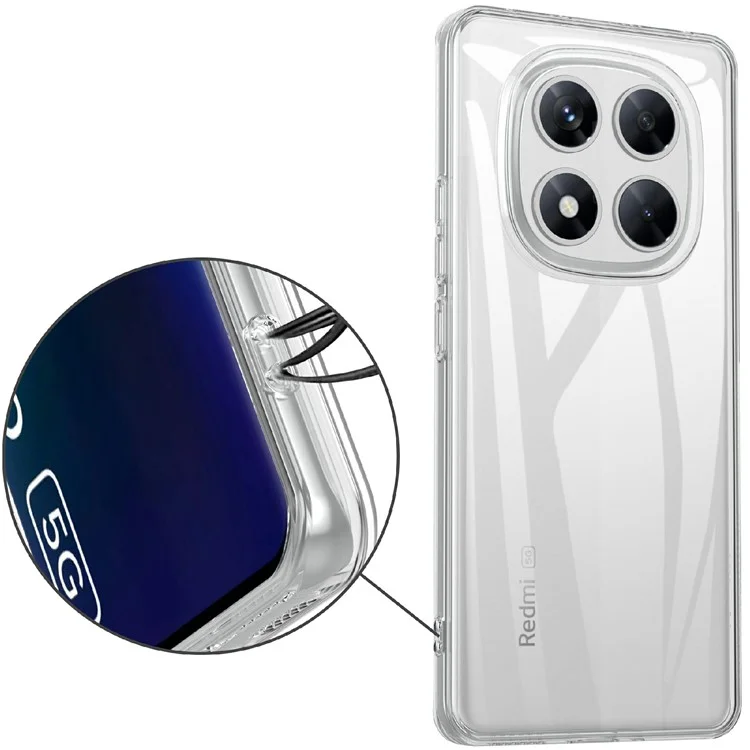 For Xiaomi Redmi Note 14 Pro 5G  /  Poco X7 5G Case Anti-Fingerprint Crystal Clear TPU Phone Cover