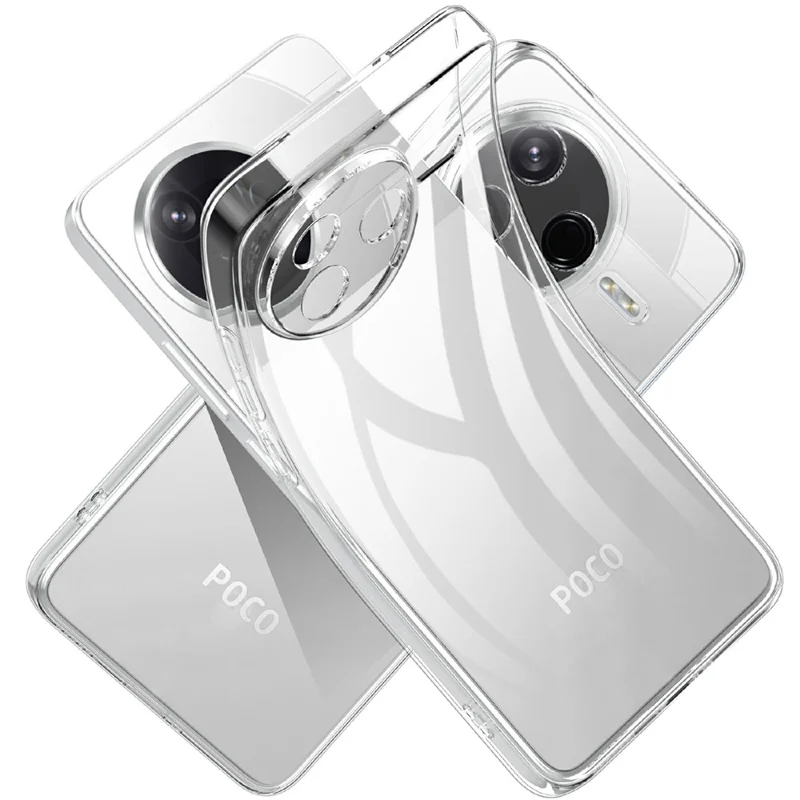 For Xiaomi Poco F7 Pro 5G  /  Redmi K80 5G Case Anti-Fingerprint Crystal Clear TPU Phone Cover