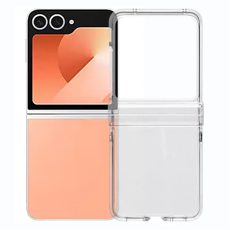 Coque Samsung Galaxy Z Flip7 5G Antichoc Cristal Transparent PC Étui Téléphone Design 3 Pièces Protection