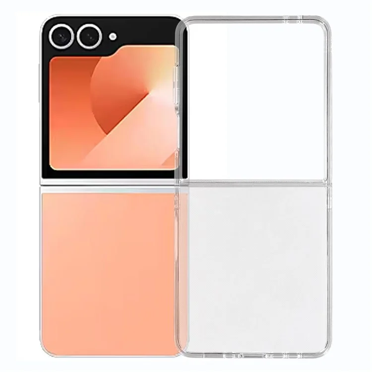 Coque pour Samsung Galaxy Z Flip7 5G - Étui Rigide et Fin en PC Anti-Choc pour Téléphone - Transparent