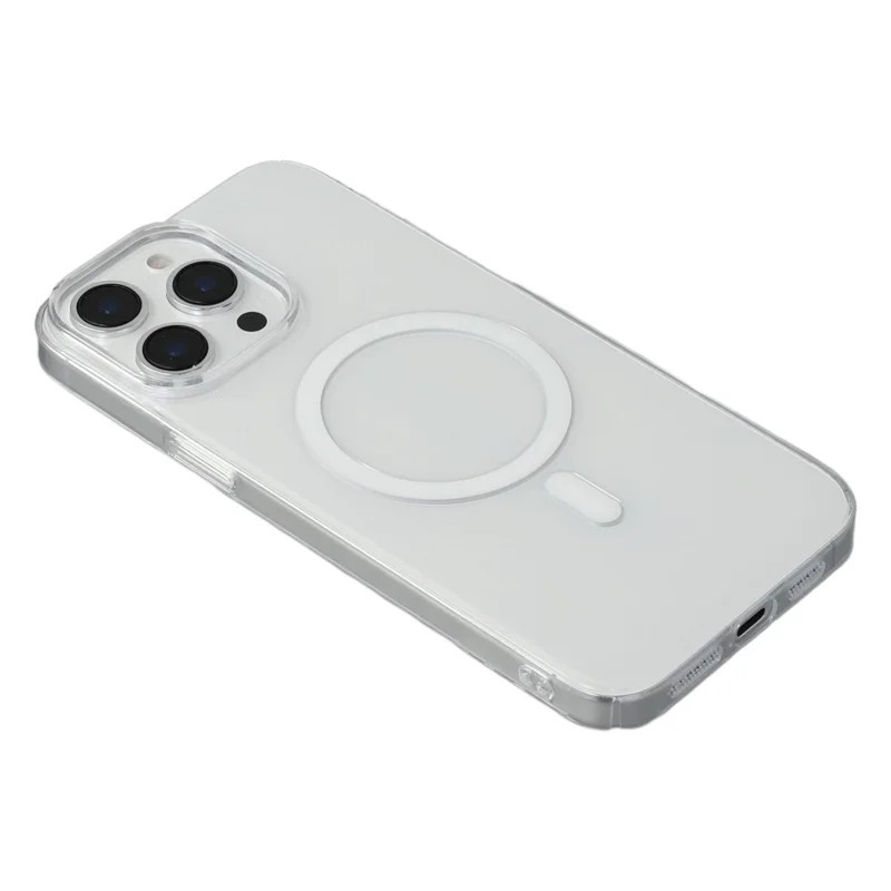 JAUCASE For iPhone 15 Pro Crystal Clear Case Compatible with MagSafe Hard PC Phone Back Cover
