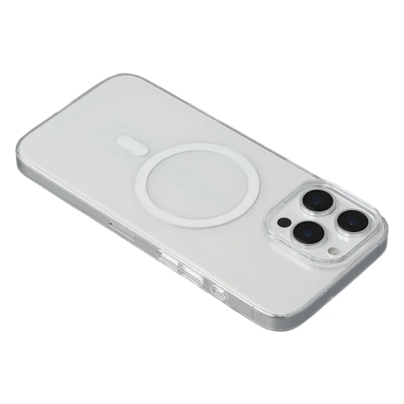 JAUCASE For iPhone 15 Pro Crystal Clear Case Compatible with MagSafe Hard PC Phone Back Cover