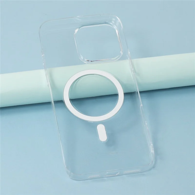 JAUCASE For iPhone 16 Pro Max Crystal Clear Case Compatible with MagSafe Hard PC Phone Back Cover