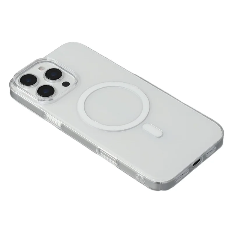 JAUCASE For iPhone 16 Pro Crystal Clear Case Compatible with MagSafe Hard PC Phone Back Cover