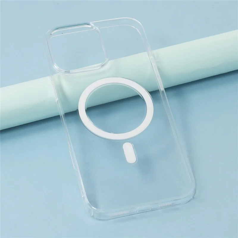 JAUCASE For iPhone 16 Pro Crystal Clear Case Compatible with MagSafe Hard PC Phone Back Cover
