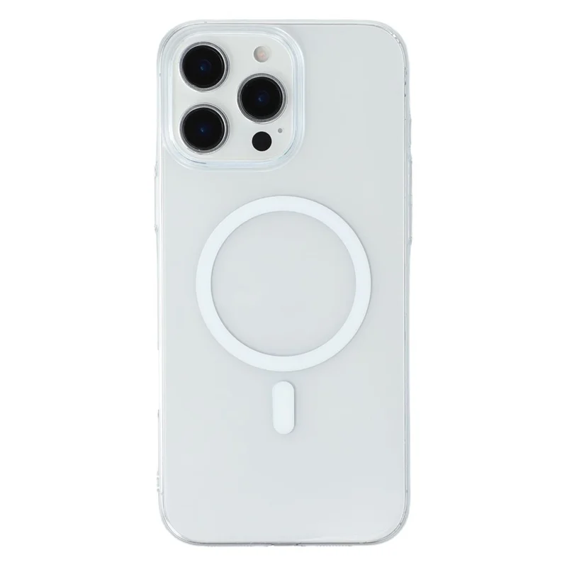 JAUCASE For iPhone 14 Pro Max Magnetic Case Hard PC Clear Back Phone Cover - Transparent