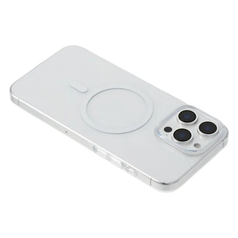 JAUCASE For iPhone 14 Pro Max Magnetic Case Hard PC Clear Back Phone Cover - Transparent