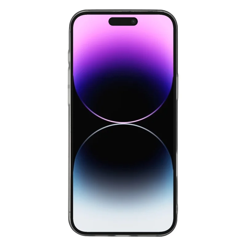 JAUCASE For iPhone 14 Pro Case Matte Clear Hard PC Phone Back Cover - Transparent Black