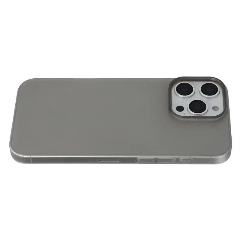 JAUCASE For iPhone 14 Pro Case Matte Clear Hard PC Phone Back Cover - Transparent Black