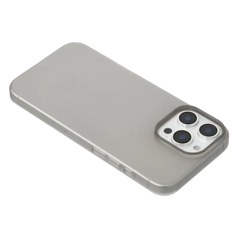 JAUCASE For iPhone 15 Pro Case Matte Clear Hard PC Phone Back Cover - Transparent Black