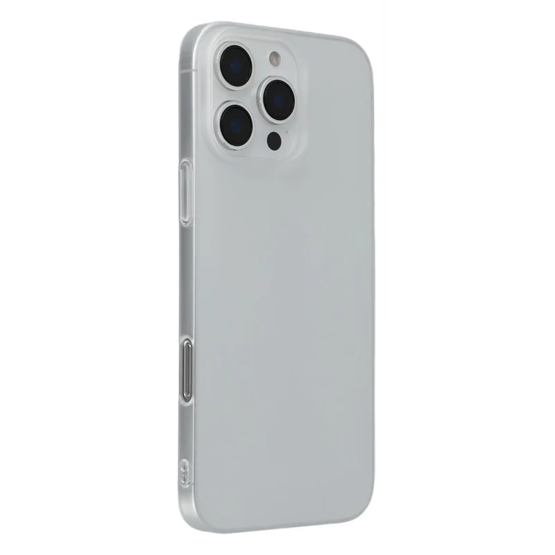 JAUCASE For iPhone 16 Pro Case Matte Clear Hard PC Phone Back Cover - Transparent