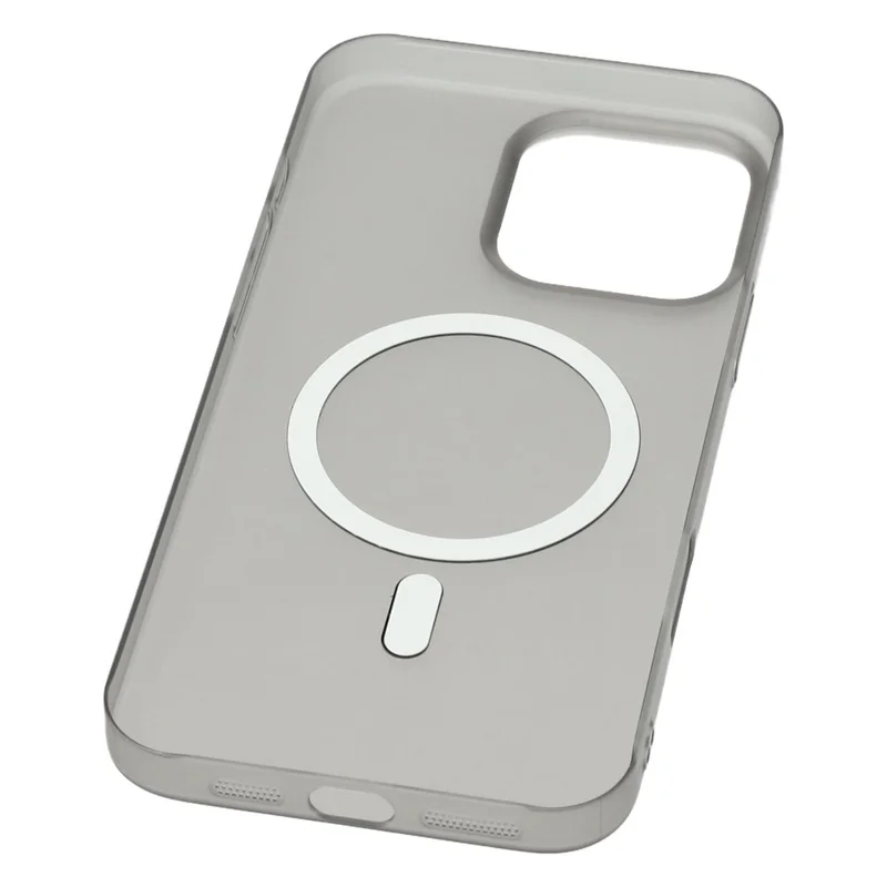 JAUCASE For iPhone 16 Pro Magnetic Case Matte Clear Hard PC Phone Back Cover - Black