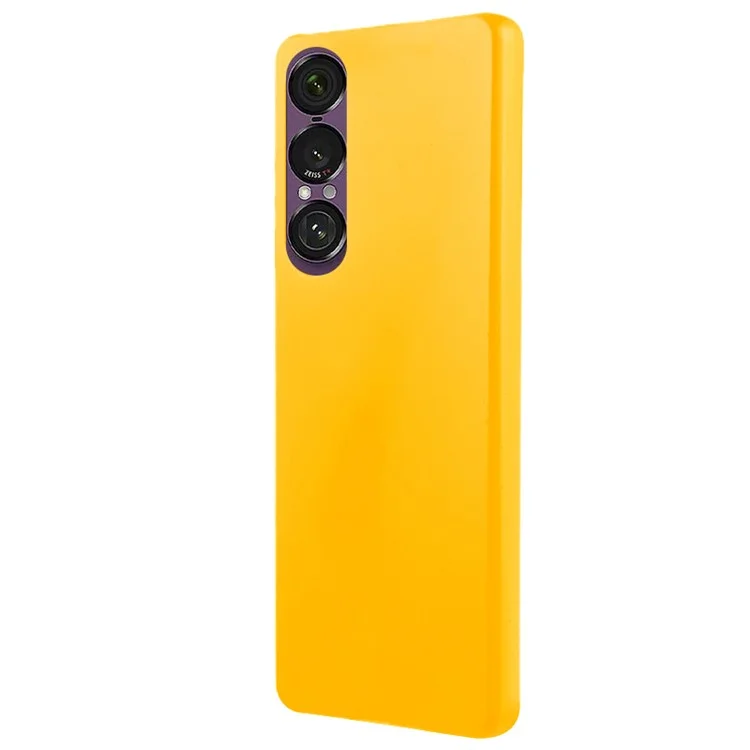 Capa para Sony Xperia 1 VII Rígida à Prova de Queda PC Fosca Minimalista - Amarela