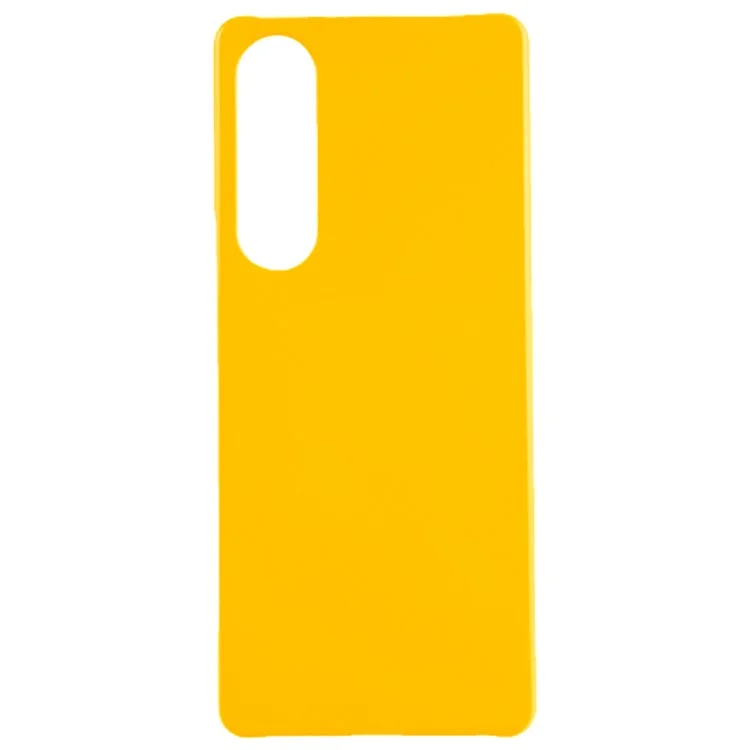 Capa para Sony Xperia 1 VII Rígida à Prova de Queda PC Fosca Minimalista - Amarela