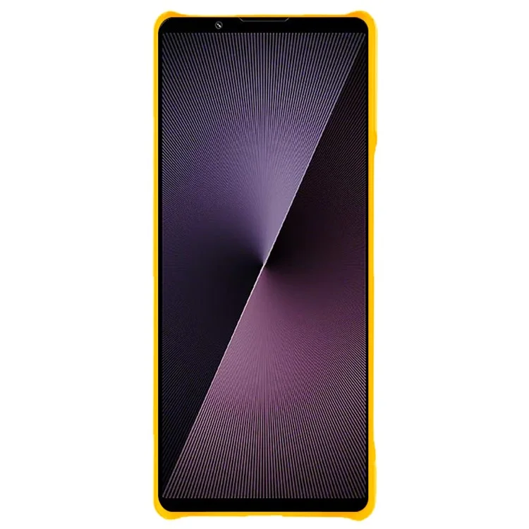 Capa para Sony Xperia 1 VII Rígida à Prova de Queda PC Fosca Minimalista - Amarela