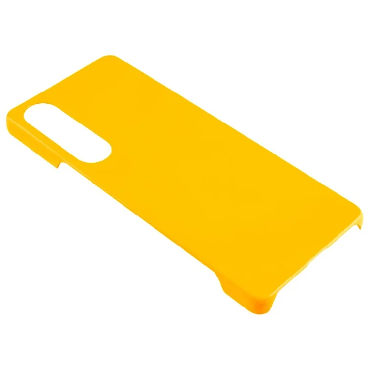 Capa para Sony Xperia 1 VII Rígida à Prova de Queda PC Fosca Minimalista - Amarela