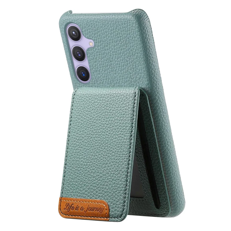 For Samsung Galaxy A26 5G Case RFID Blocking Card Holder Litchi Texture Leather Back Cover - Sky Blue