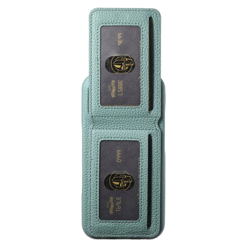 For Samsung Galaxy A26 5G Case RFID Blocking Card Holder Litchi Texture Leather Back Cover - Sky Blue