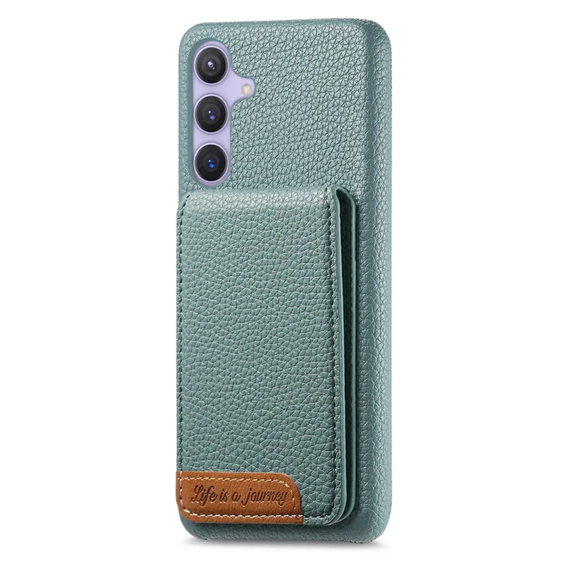 For Samsung Galaxy A26 5G Case RFID Blocking Card Holder Litchi Texture Leather Back Cover - Sky Blue