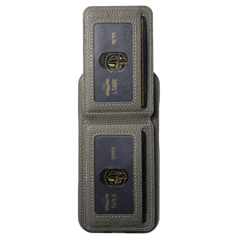 For Samsung Galaxy A16 4G / 5G Case RFID Blocking Card Holder Litchi Texture Leather Back Cover - Grey