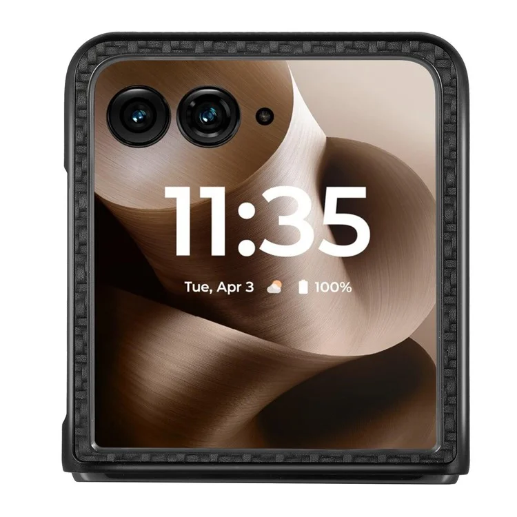 Capa para Motorola Razr 60 Ultra 5G com Textura de Fibra de Carbono PU+PC+TPU - Preta