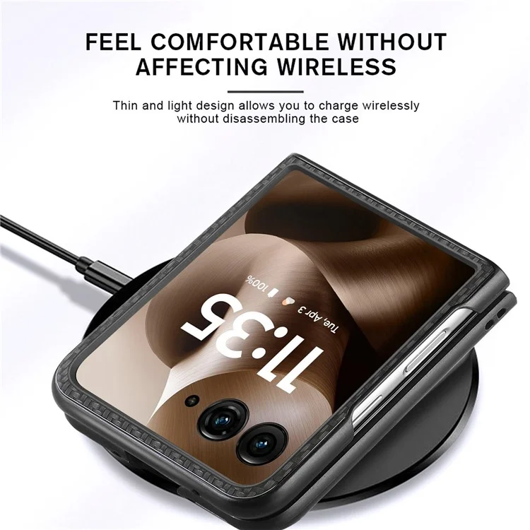 Capa para Motorola Razr 60 Ultra 5G com Textura de Fibra de Carbono PU+PC+TPU - Preta