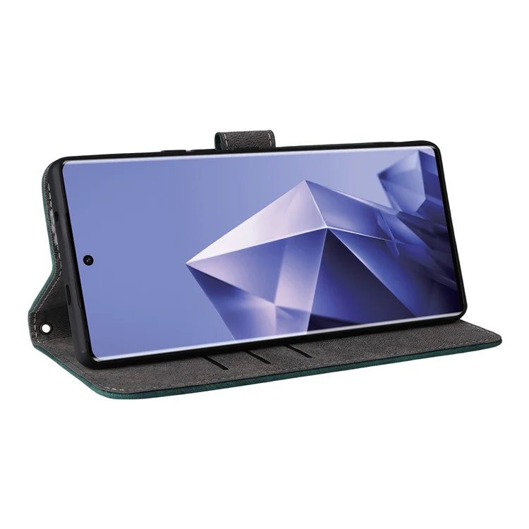 For Infinix Note 50s 5G X6870 Case Wallet RFID Blocking PU Leather Phone Cover Stand with Strap - Green