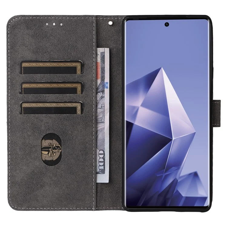 For Infinix Note 50s 5G X6870 Case Wallet RFID Blocking PU Leather Phone Cover Stand with Strap - Brown