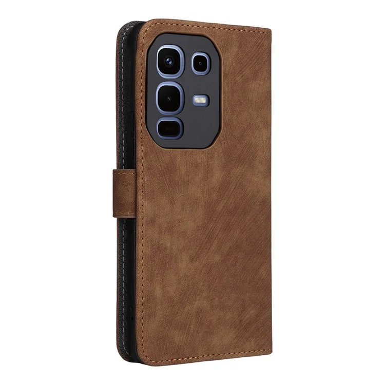 For Infinix Note 50s 5G X6870 Case Wallet RFID Blocking PU Leather Phone Cover Stand with Strap - Brown