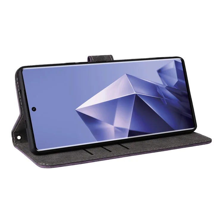 For Infinix Note 50s 5G X6870 Case Wallet RFID Blocking PU Leather Phone Cover Stand with Strap - Purple