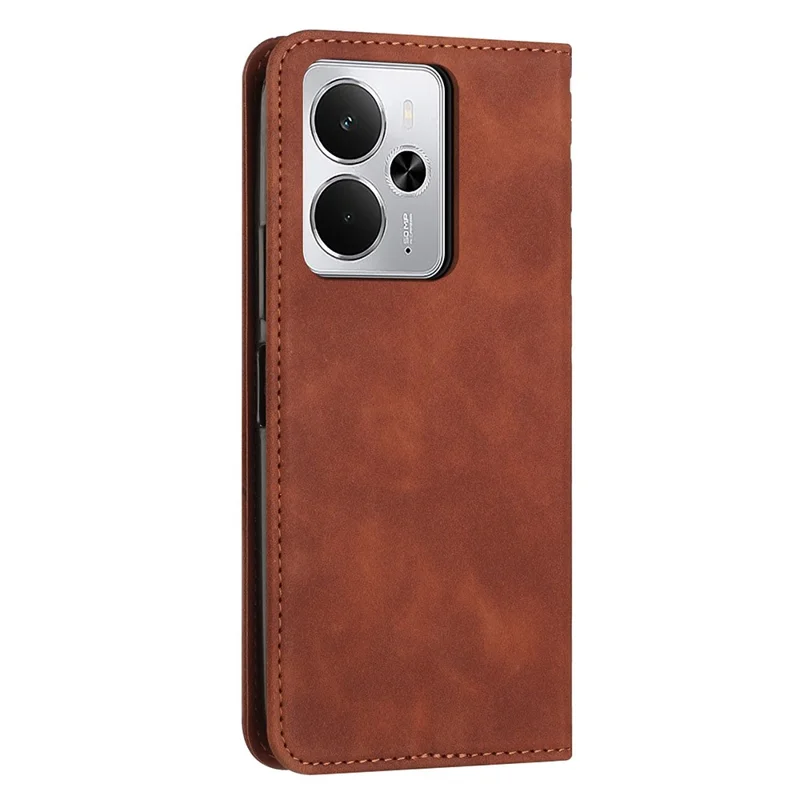 Wallet Case for Realme 14 5G / P3 5G / 14T 5G Leather Phone Cover Pattern Imprinted - Brown