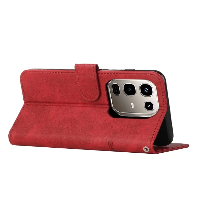 For Infinix Note 50 Pro+ 5G Case Leather Stand Protective Phone Cover - Red