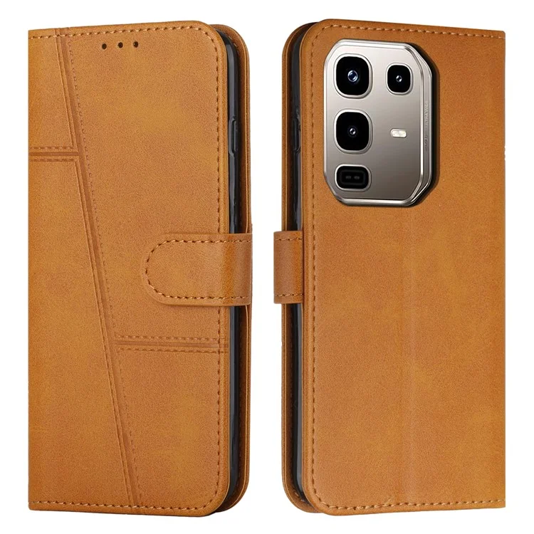 For Infinix Note 50 Pro+ 5G Case Leather Stand Protective Phone Cover - Yellow