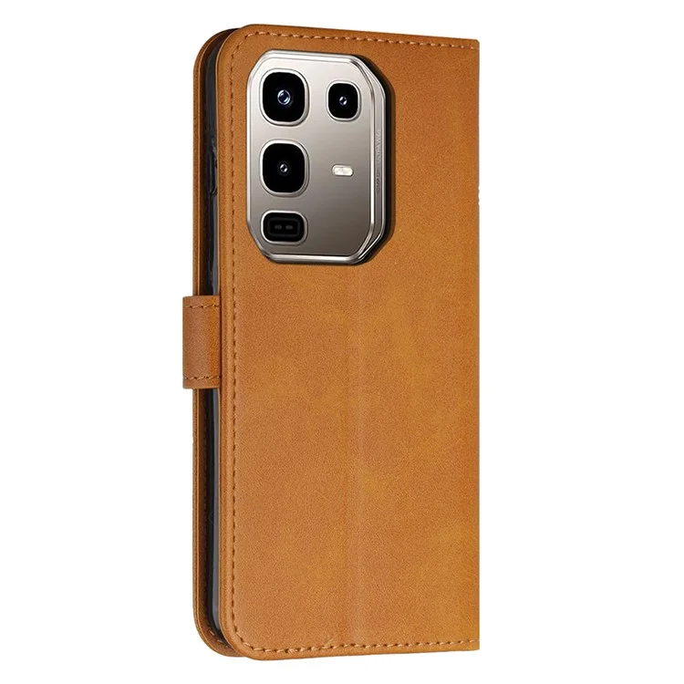 For Infinix Note 50 Pro+ 5G Case Leather Stand Protective Phone Cover - Yellow