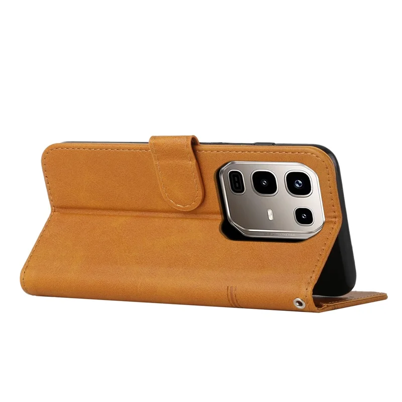 For Infinix Note 50s 5G Case Leather Stand Protective Phone Cover - Yellow