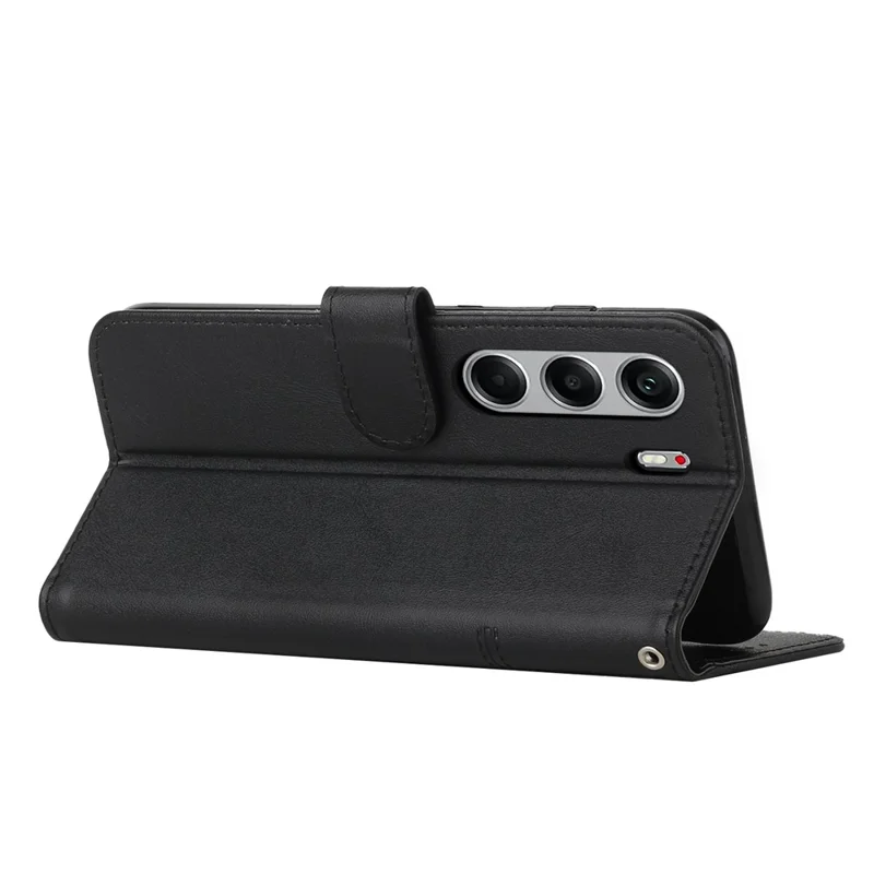 For TECNO Camon 40 Pro 4G Case Leather Stand Protective Phone Cover - Black