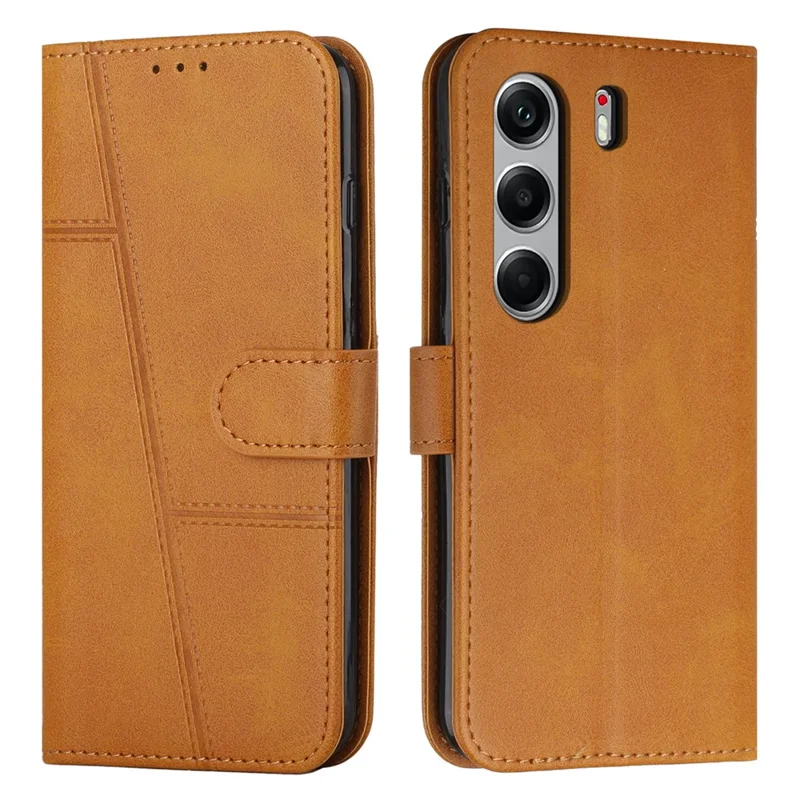 For TECNO Camon 40 Pro 4G Case Leather Stand Protective Phone Cover - Yellow