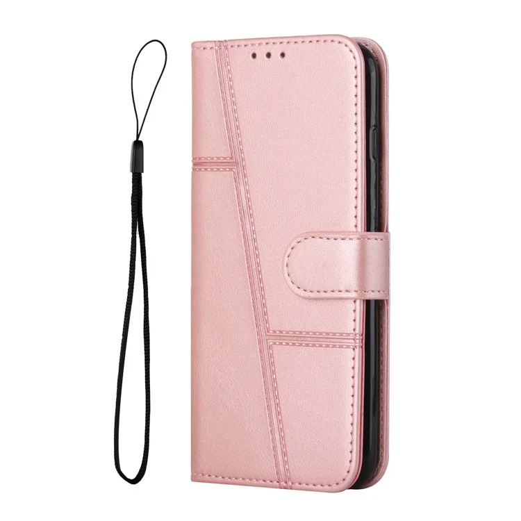 For Sony Xperia 1 VII Case Leather Stand Protective Phone Cover - Rose Gold