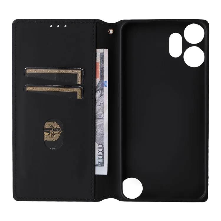 For Nothing CMF Phone 2 Pro Case Wallet Rhombus Imprinted Leather Phone Cover - Silver