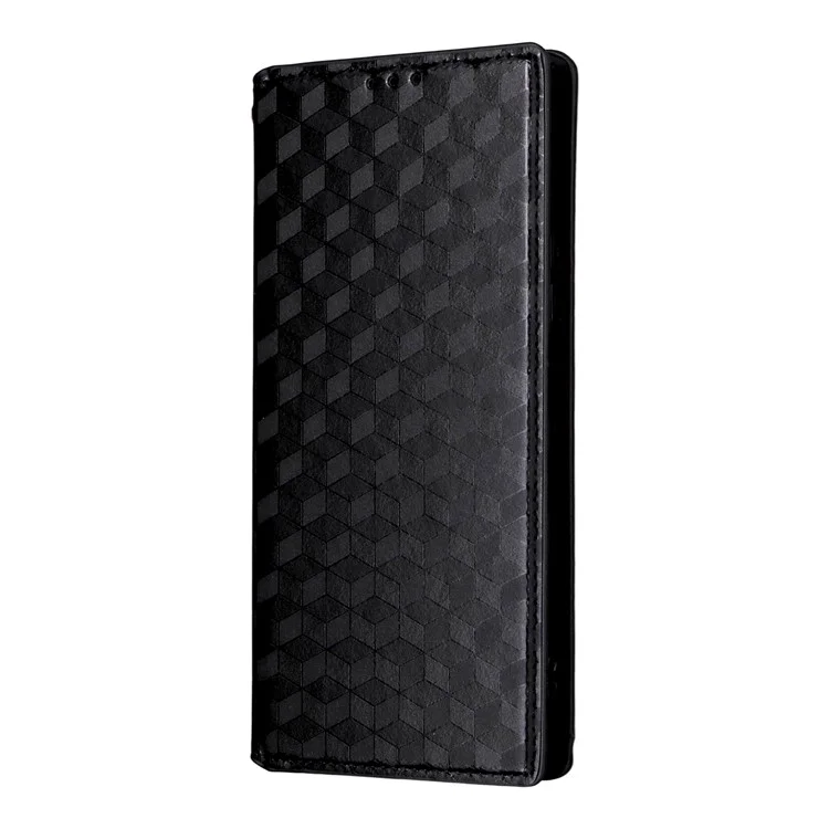 For Nothing CMF Phone 2 Pro Case Wallet Rhombus Imprinted Leather Phone Cover - Black