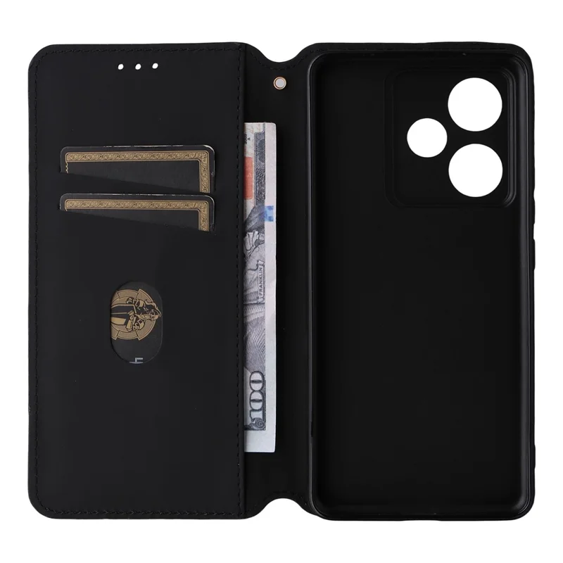 Capa Carteira para Realme GT 7 5G com Estampa de Losango em Couro - Prata