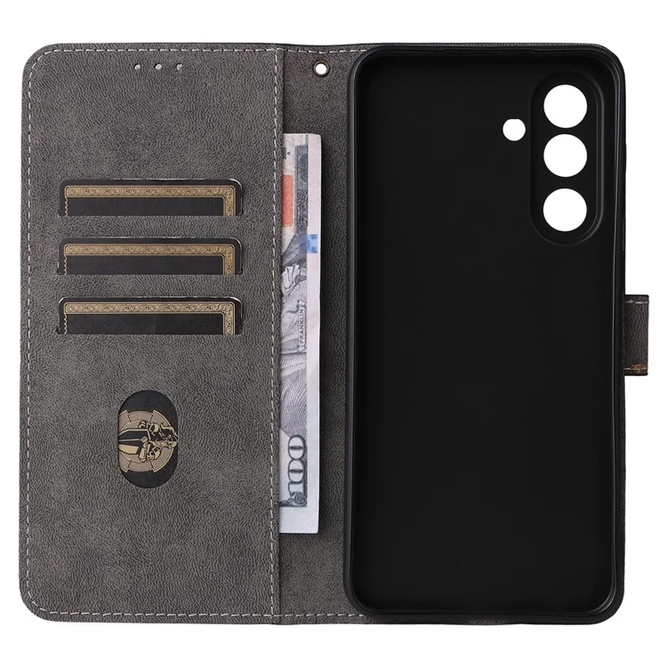 Étui pour Samsung Galaxy M56 5G Portefeuille Blocage RFID Cuir PU Étui téléphone Debout avec Sangle - Noir