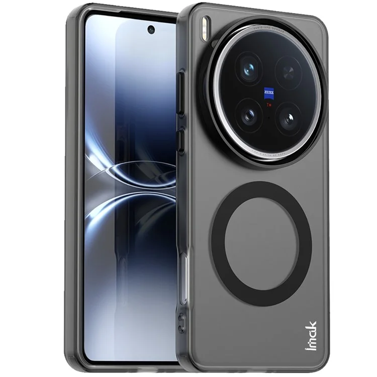 Étui IMAK pour vivo X200 Ultra 5G Compatible avec MagSafe Couleur Bonbon Antichoc TPU + PET - Noir