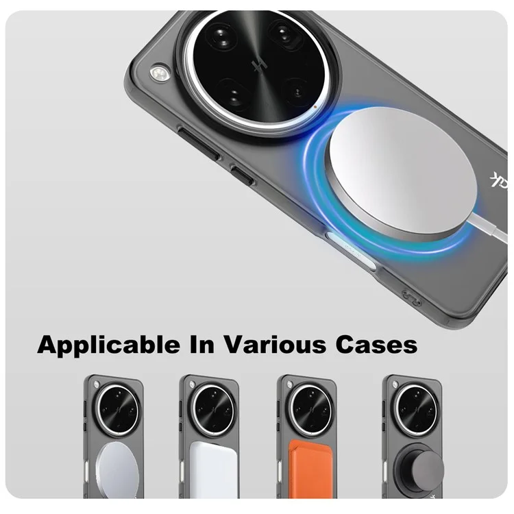 Étui IMAK pour Oppo Find X8 Ultra 5G Compatible avec MagSafe, Couleur Bonbon, Antichoc, TPU + PET - Noir