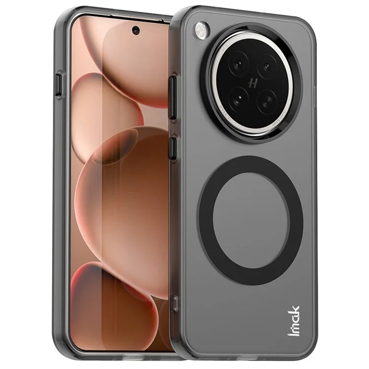 Étui IMAK pour Oppo Find X8s 5G Compatible avec MagSafe - Couleur Bonbon, Antichoc, Coque Arrière TPU + PET - Noir