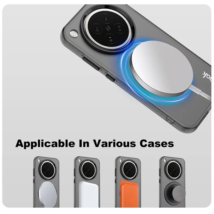 Étui IMAK pour Oppo Find X8s 5G Compatible avec MagSafe - Couleur Bonbon, Antichoc, Coque Arrière TPU + PET - Noir