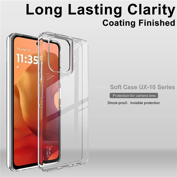 Funda IMAK UX-10 Series para Motorola Moto G Power (2025) Carcasa Transparente de Silicona Blanda para Móvil