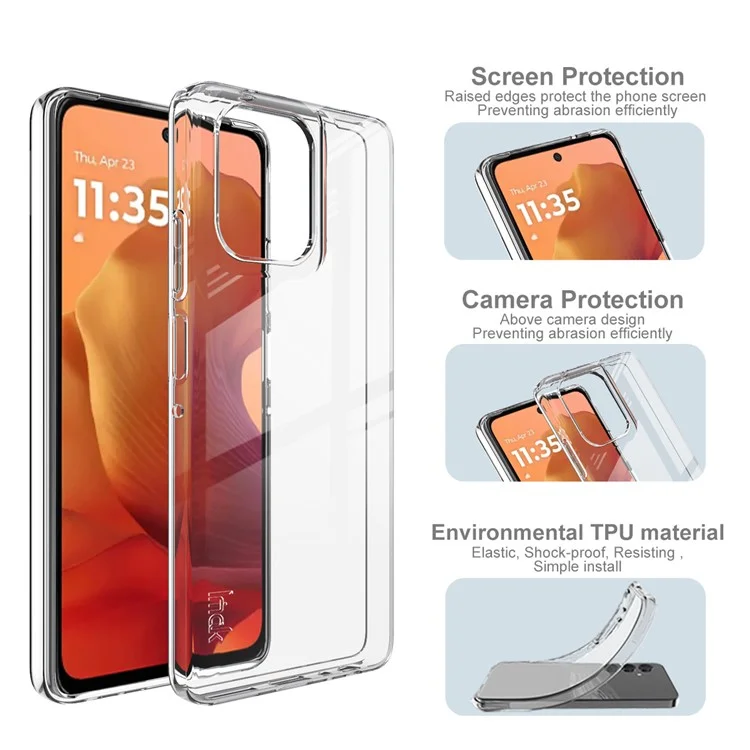 Funda IMAK UX-10 Series para Motorola Moto G Power (2025) Carcasa Transparente de Silicona Blanda para Móvil