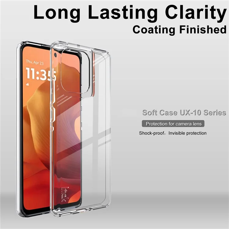 Capa de Celular IMAK UX-10 Series para Motorola Edge 50 5G / 50 Pro 5G Transparente, Capa Traseira Macia em TPU